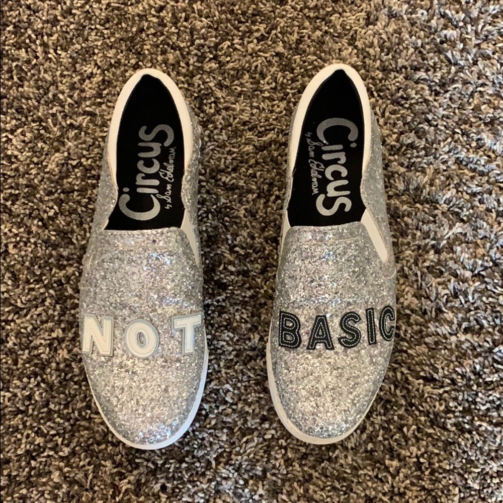 Sam Edelman wedge glitter sneakers